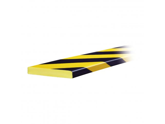 Varovný a ochranný profil 16, černá / žlutá, 100 cm - DP 10028