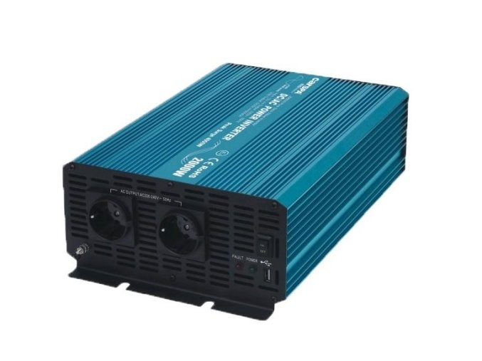 Napěťový měnič Carspa P2000UR-12 12V/230V+USB 2000W,čistá sinusovka