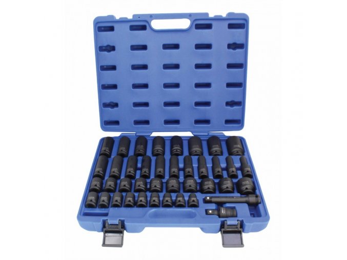 Sada kovaných nástrčných klíčů, 1/2", 9 - 30 mm, 40 ks - AHEX40F