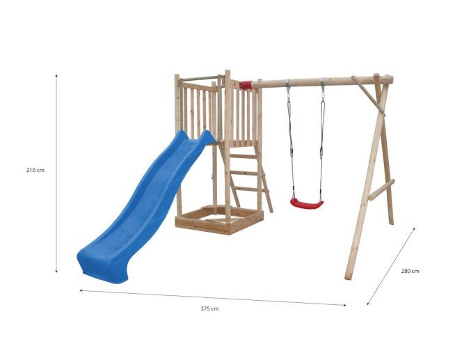 Dětské hřiště Marimex Play Basic 006 + modrá skluzavka