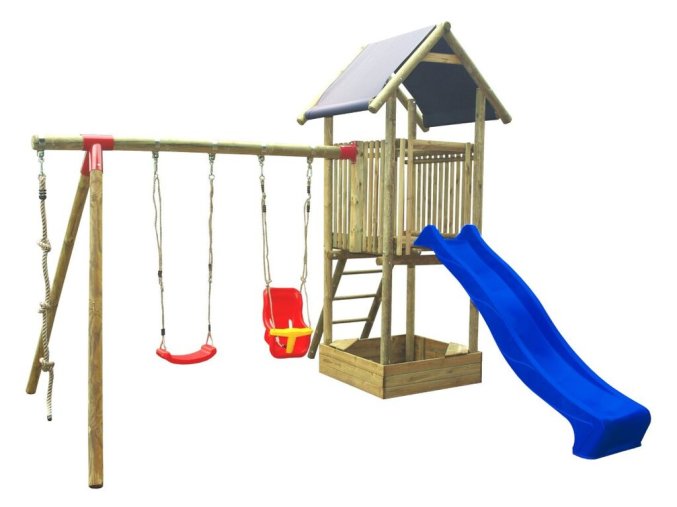 Dětské hřiště Marimex Play Basic 005 + modrá skluzavka