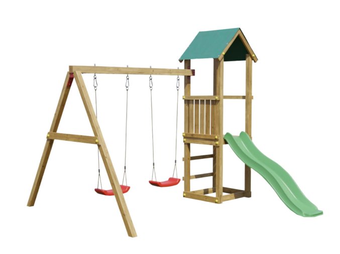 Dětské hřiště Marimex Play Basic 008 + zelená skluzavka