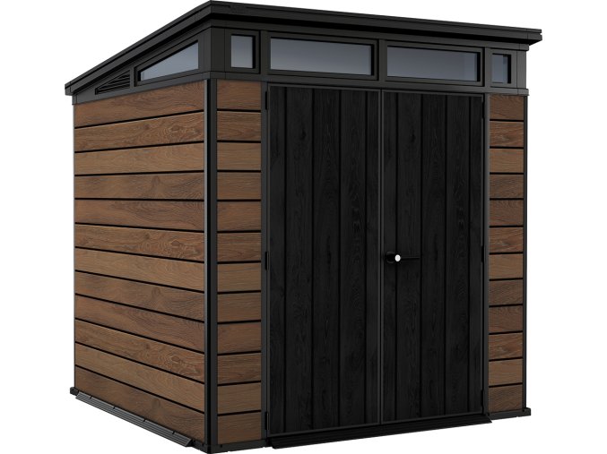 Zahradní domek Keter Pent Signature 7x7 Walnut, s podlahou