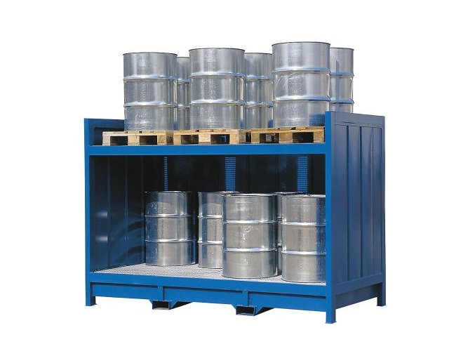 vyr 24216086 1 ocelovy regal na sudy a IBC kontejnery otevreny