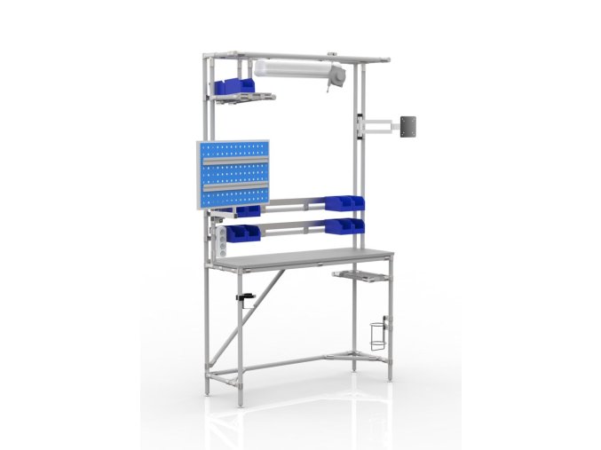 Montážní stůl 22042207 [šedá + stříbrné spojky] (Vyberte barvu konstrukce: šedá + stříbrné spojky)