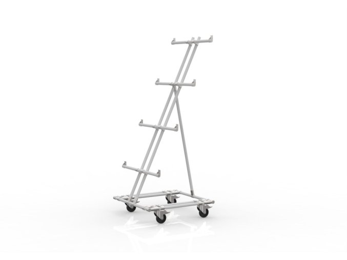 Vozík na špulky 22010701 [šedá + stříbrné spojky] (Vyberte barvu konstrukce: šedá + stříbrné spojky)