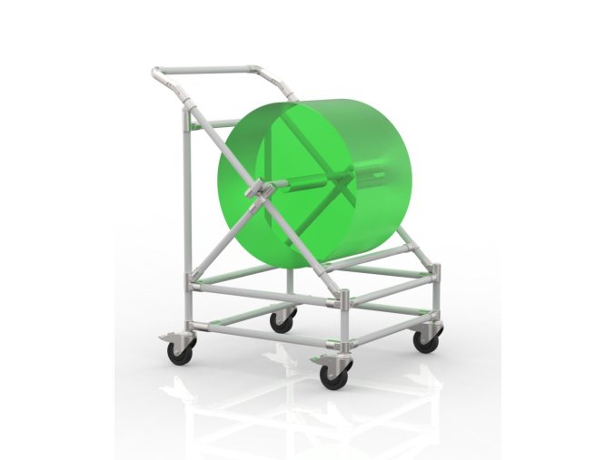 Vozík na cívky 22010703 [šedá + stříbrné spojky] (Vyberte barvu konstrukce: šedá + stříbrné spojky)