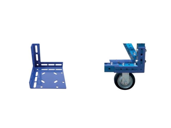 Rohový držák pro kolečka WJ-SQ4040-002 [barva modrá] (Vyberte provedení: barva modrá)