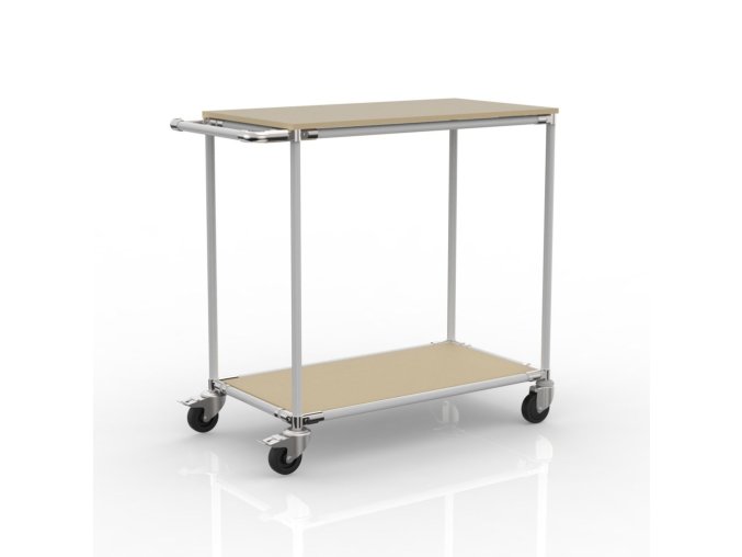 Policový vozík 24032031 [šedá + stříbrné spojky] (Vyberte barvu konstrukce: šedá + stříbrné spojky)