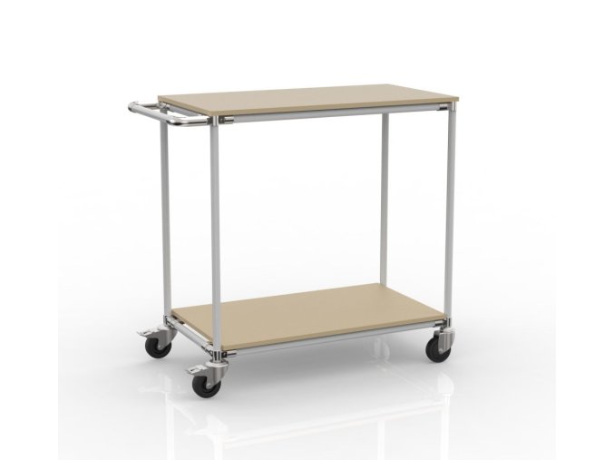 Policový vozík 24032030 [šedá + stříbrné spojky] (Vyberte barvu konstrukce: šedá + stříbrné spojky)