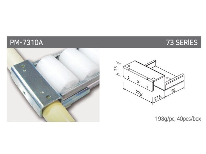 Úchyt válečkové tratě typ PM-7310A