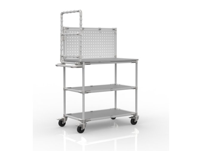 Stůl se sklopkou 24091230 [šedá + stříbrné spojky] (Vyberte barvu konstrukce: šedá + stříbrné spojky)