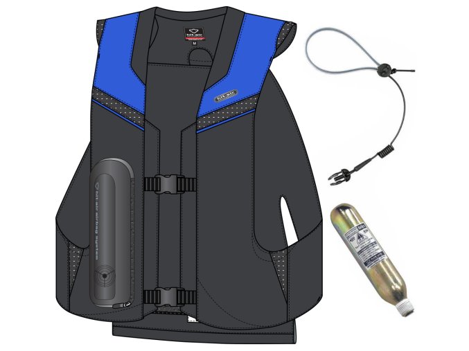 Hit-Air MLV 2 airbag vesta limitovaná edice černo-modrá (Velikost vesty Medium (S-XL))