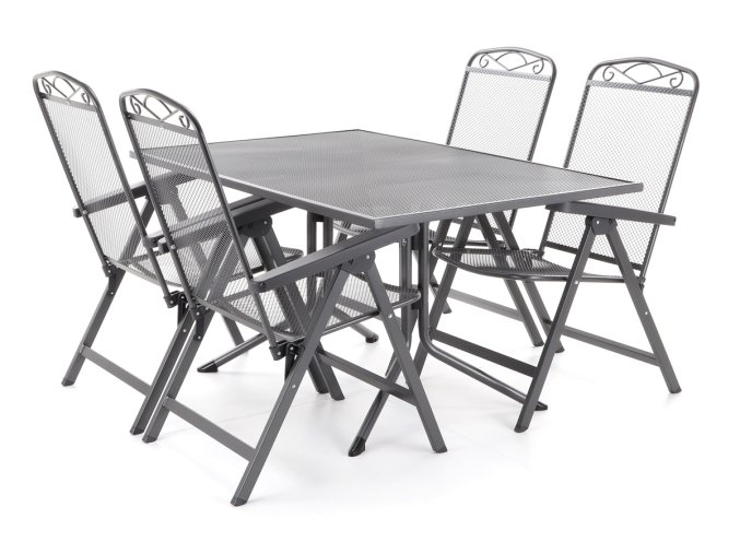 Kovový zahradní set 4+1 MFG ZINGST 4 De Lux - 140