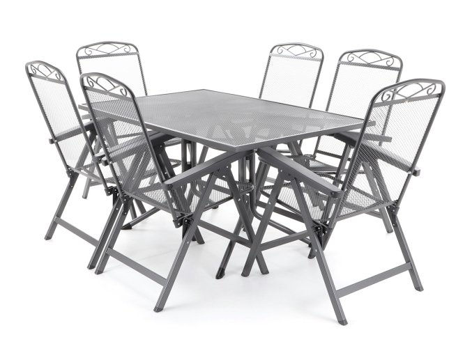 Kovový zahradní set 6+1 MFG ZINGST 6 De Lux - 140