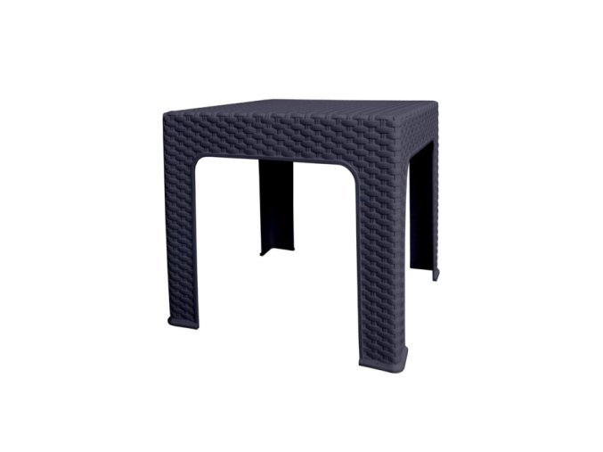 9465 mega plast plastovy stul bistro polyratan rozmer 42 5 x 42 5 x 42 cm antracit