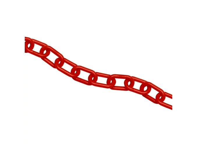 Plastový řetěz, červená, Ø 7,5 mm, délka 25 m - CV 1063