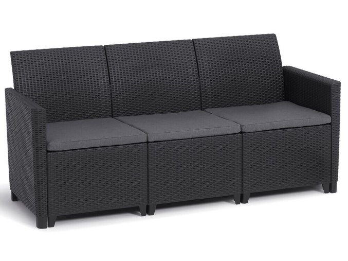 MARIE 3 SEATERS SOFA - grafit