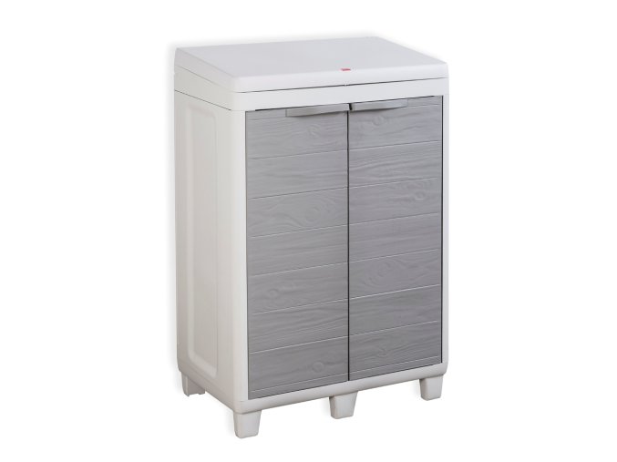 Recyklační skříňka WOODYS S - světle šedá