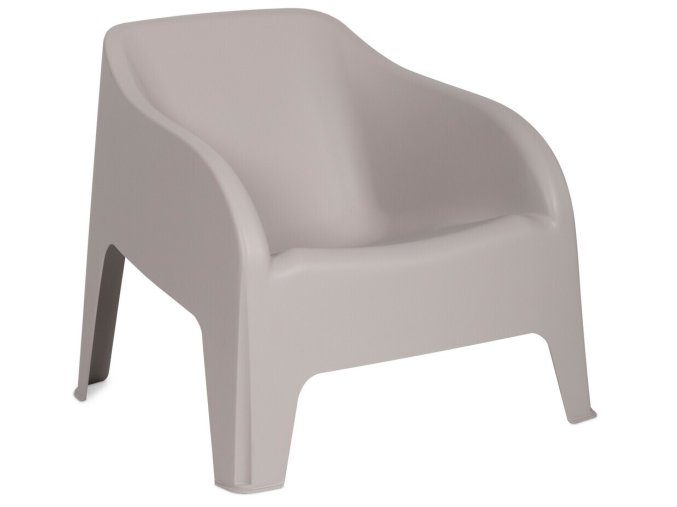 PETRA ARMCHAIR plastové křeslo - šedá