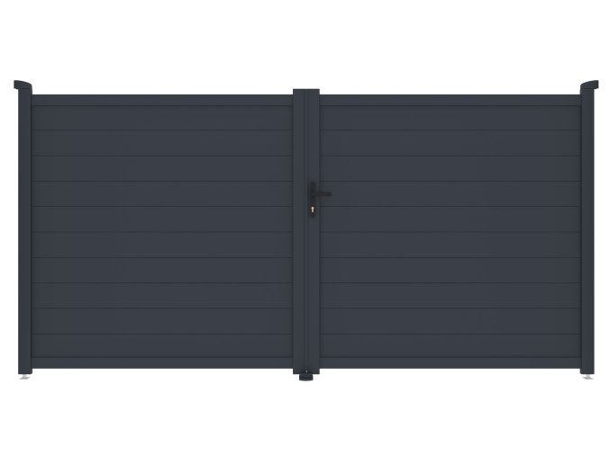 Brána G21 Orlando 350x173 cm dvoukřídlá, antracitová