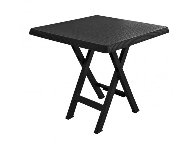 2385 mega plast plastovy skladaci stul leo rozmer 70 x 70 cm antracit