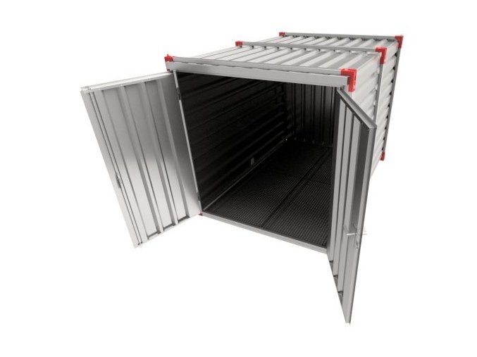 Skladový kontejner se záchytnou vanou