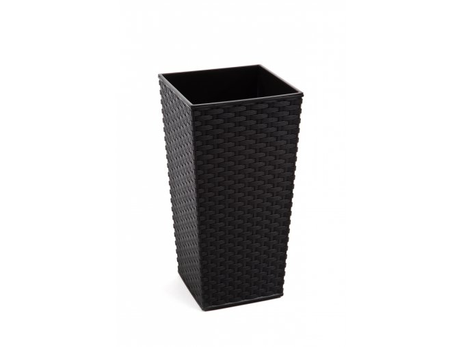 10212 lamela kvetinac finezia ratan 400 x 400 mm cerny