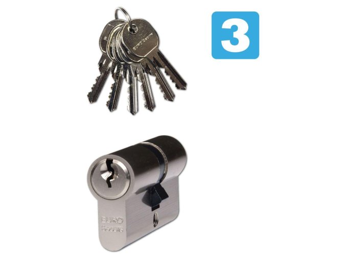 vložka cylindrická 40+60 6kl. Ni, 3.třída bezpečnosti RICHTER