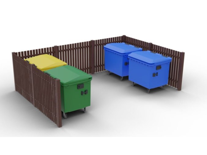 Kontejnerové hrazení Recyklát V