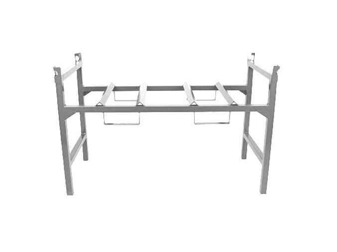 1263 Z ocelovy stojan pro dva 200 l sudy stohovatelny original zink