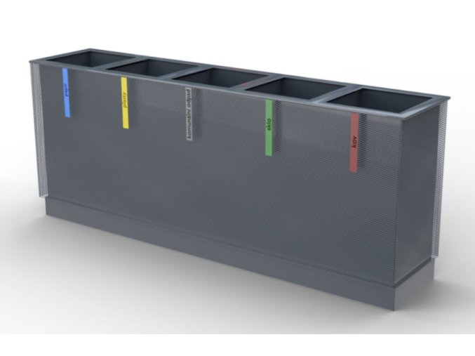 Koš na tříděný odpad Metal VII 1