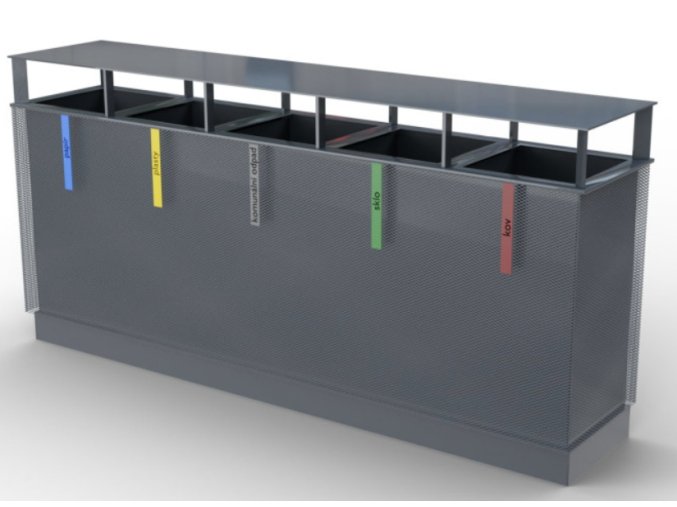 Koš na tříděný odpad Metal VIII 1