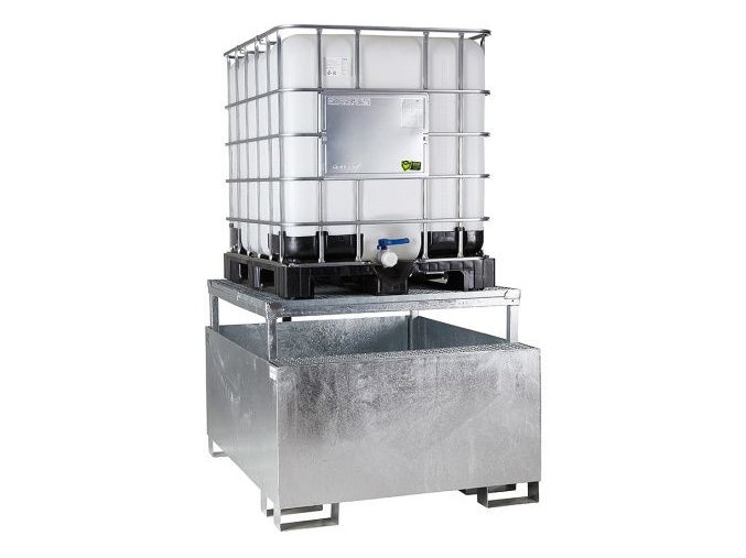 vyr 1096079 Z 01 ocelova zachytna vana s rostem na IBC kontejner