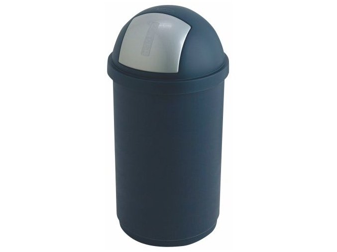 Plastový odpadkový koš PUSHBOY modrý 50 l.