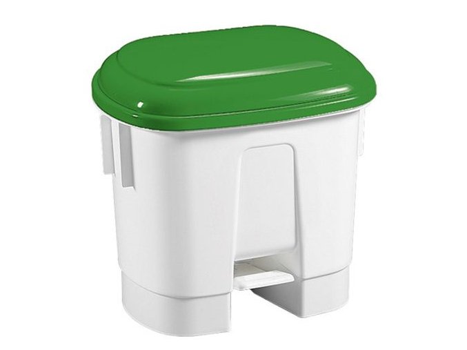 vyr 33054393 2 1 plastovy odpadkovy kos Sirius s pedalem na trideni odpadu zelene viko