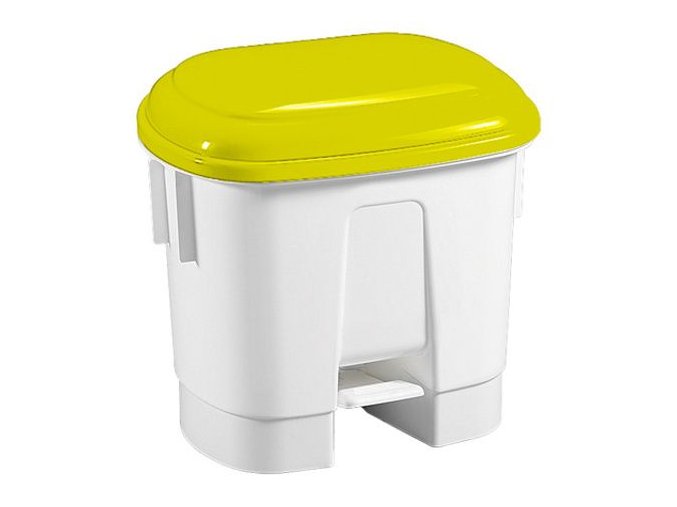 vyr 33064393 4 1 plastovy odpadkovy kos Sirius s pedalem na trideni odpadu zlute viko