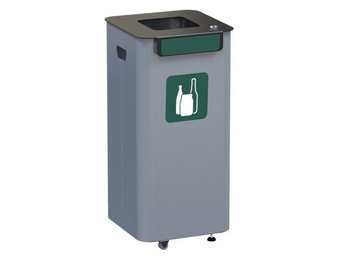 Venkovní odpadkový koš - zelený