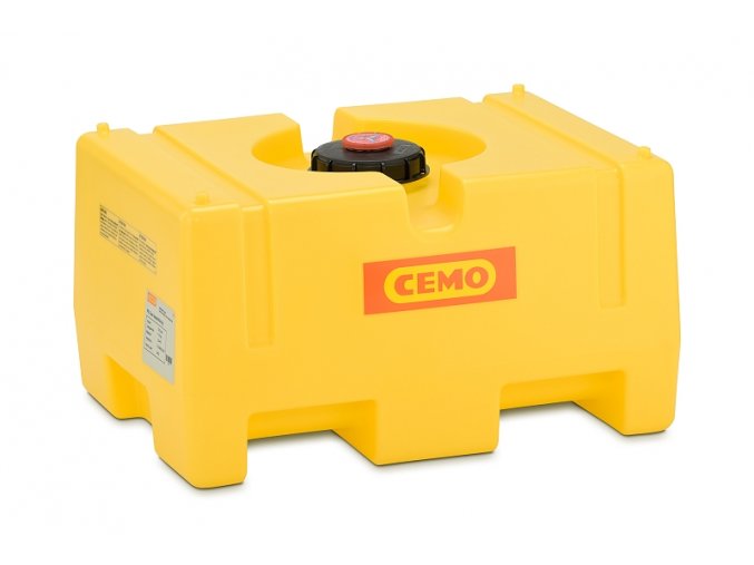 Plastový sud, tvar krabice, žlutý, 125 l(10095)