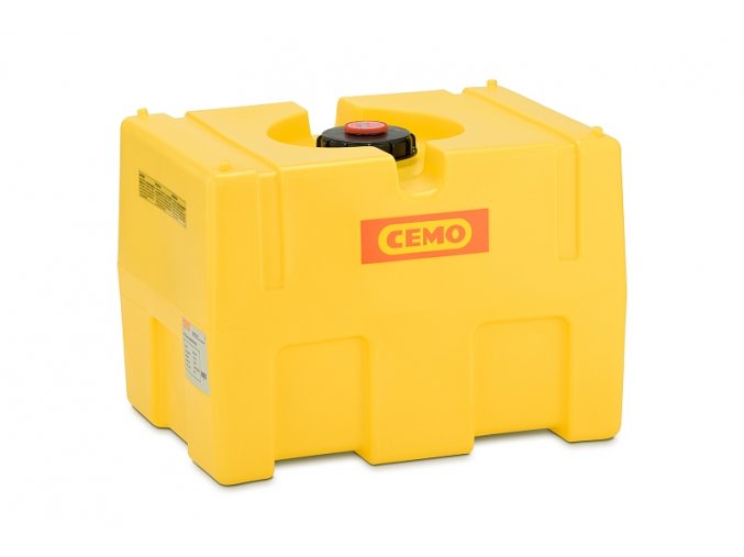 Plastový sud, tvar krabice, žlutý, 200 l(10096)