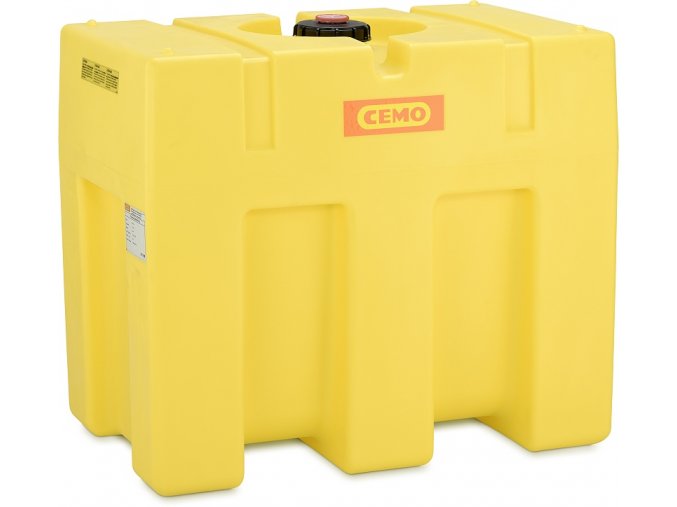 Plastový sud, tvar krabice, žlutý, 600 l(10098)