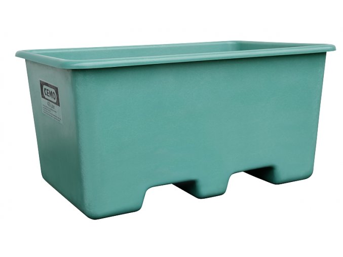 Laminátový kontejner s kapsami pro VZV 200 l, vysoký, zelený (10582)