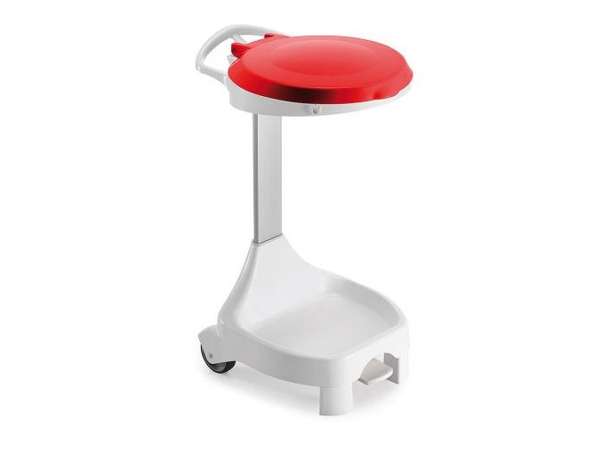 vyr 48837621 6 1 mobilni stojan na odpadkove pytle s barevnym vikem cervene