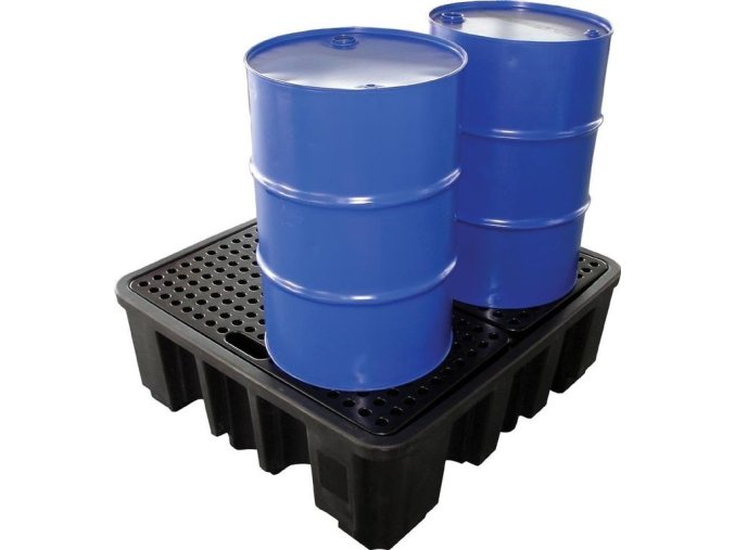 Záchytná vana pod čtyři 200 l sudy (záchytný objem 450 l)