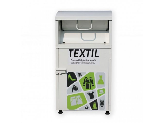 Kontejner na textil objem 1,8 m3 bíla