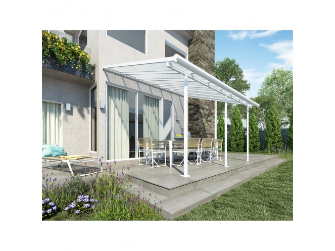 Montovaná hliníková pergola Palram Sierra 4200 bílá 3 x 4,25