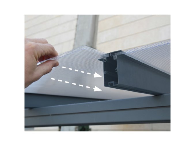Montovaná hliníková pergola Palram Sierra 5400 antracit 3 x 5,46