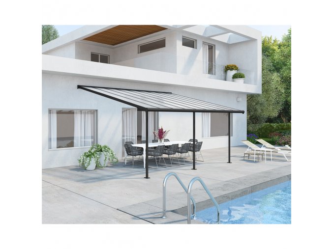 Montovaná hliníková pergola Palram Sierra 5400 antracit 3 x 5,46