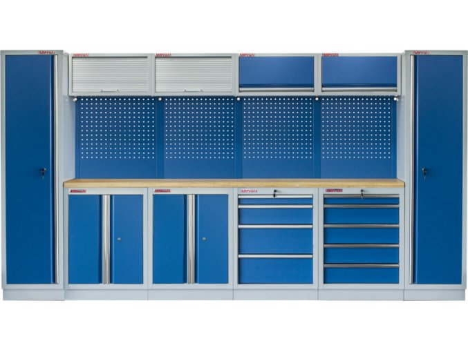 Kvalitní PROFI BLUE dílenský nábytek 3920 x 495 x 2000 mm - MTGS1300AA8 Blue