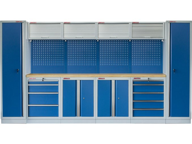 Kvalitní PROFI BLUE dílenský nábytek 3920 x 495 x 2000 mm - MTGS1300AA9 Blue